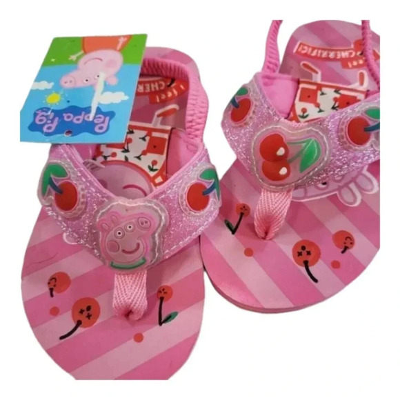 Peppa Pig Flip Flops. Summer Girls Baby Shoes. - Picture 5 of 10